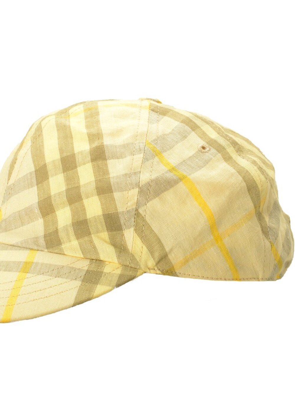 Burberry "Linen Check Baseball" Wheat IP Check Baseball Hat Size M - Picture 3 of 7
